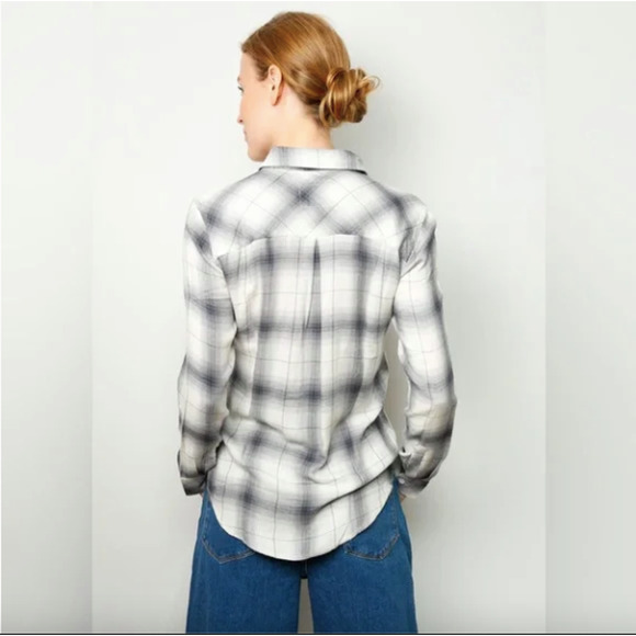 Rails Sterling Button Up Shirt Plaid White Hunter Long Sleeve Size M - Picture 4 of 9